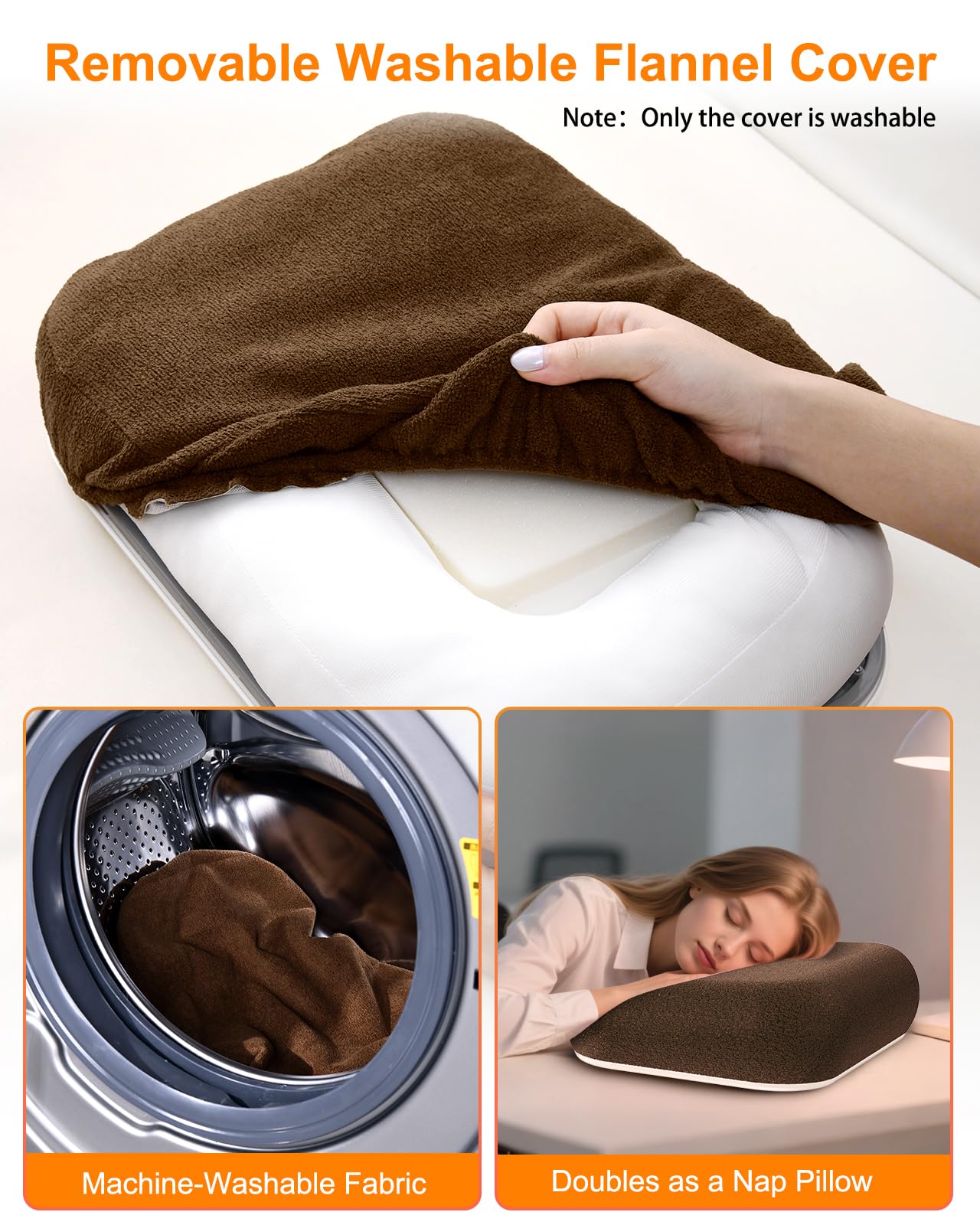 Nauttxon Lap Desk with Storage Cushion Washable - Portable Magnetic Mouse Pad - with Scented Cotton Pads - Multi-Functional Lap Desk for Home Office Couch Bed -Fits Up to 15 Inch Laptop