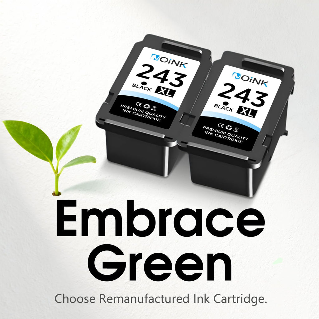 243XL Black Ink Cartridges High Yield Replacement for Canon PG-243 XL – Compatible with Pixma MG, TS, TR & MX Series Printers, MG2522 TS3122 TR4520 MX490, 2 Pack