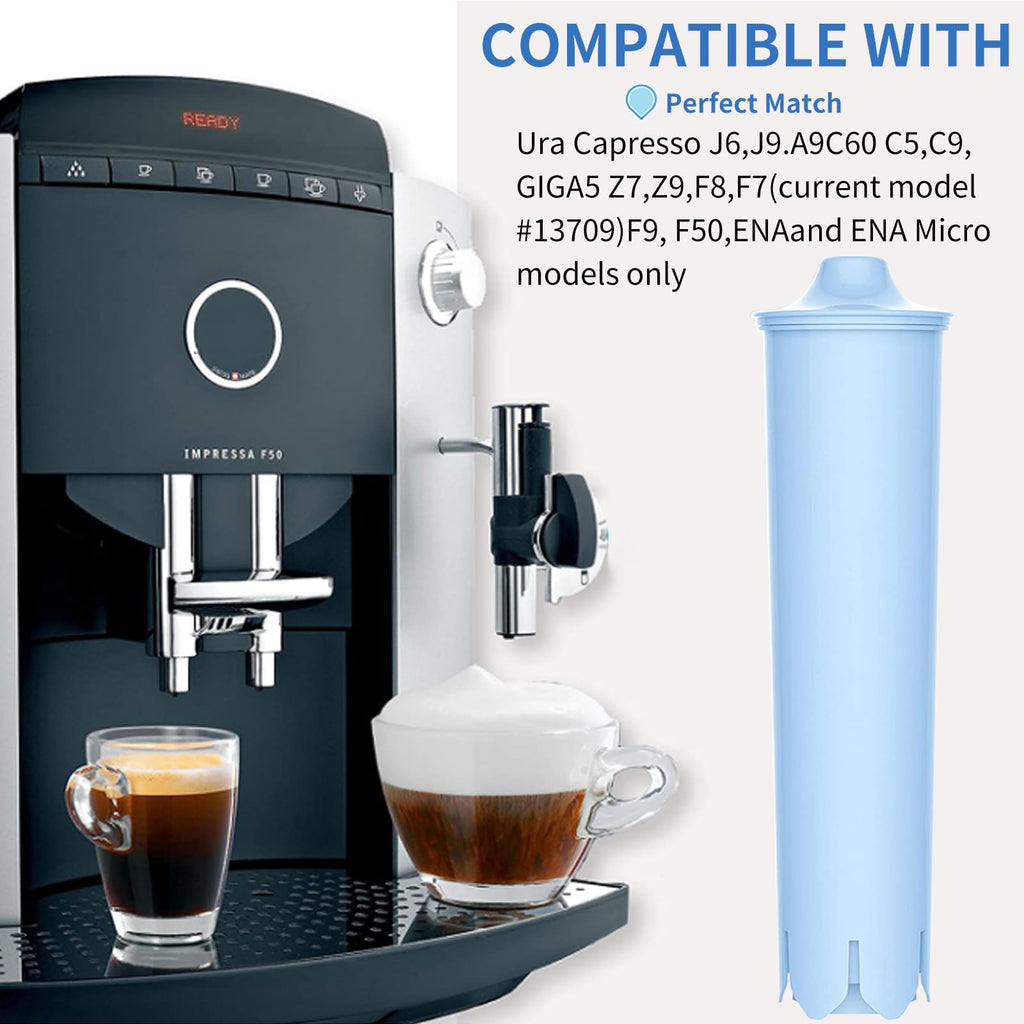 Bewafia Blue Filter Replacement for Jura Claris Blue Capresso Clearyl Coffee Machine Water Filter,4 Pack