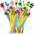 SANNIX 50 Pieces Cartoon Cute Gel Ink Rollerball Pens Bulk Assorted Styles Novelty Writing Pen for Kids Gift School Office Home Supplies Present