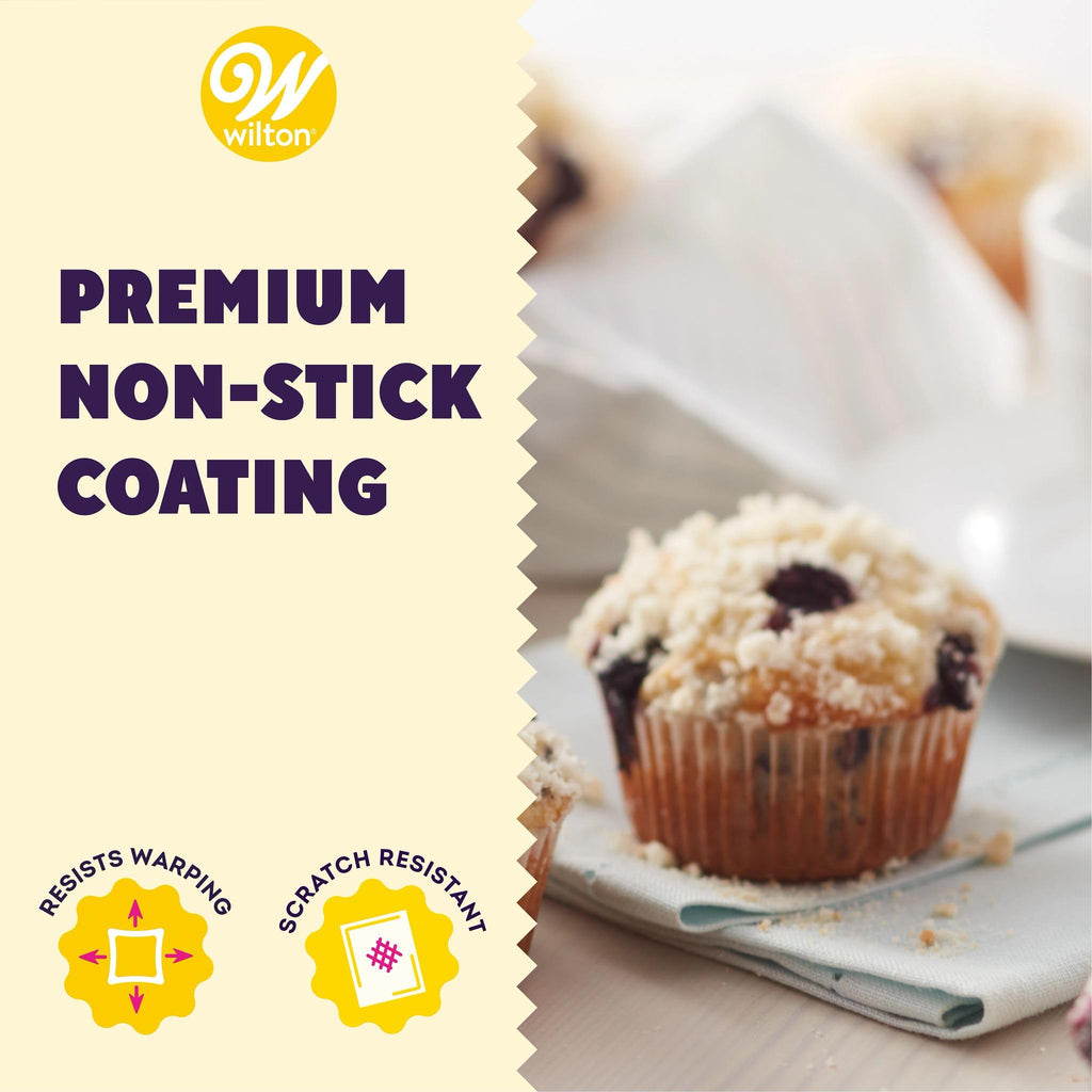 Wilton 2105-6789 Perfect Results Nonstick 12-Cup Muffin Pan