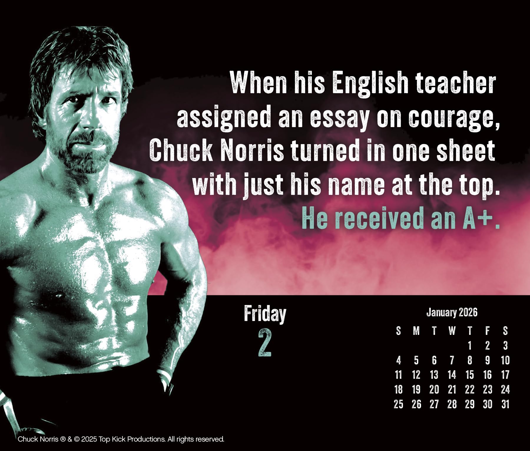 2026 Chuck Norris Day-at-a-Time Box Calendar