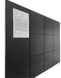 DECORITA Black Cork Board Alternative 47"x35" | Felt Wall Tiles (12-Pack) | Aesthetic Felt Bulletin Board for Office, Home & Classroom | Large Cork Boards for Walls Pinboard Dartboard Wall Protector