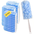 30P Duster Refills Compatible with S wiffer Dusters, Multi Surface 360° Heavy Duty Duster Refills with 4X Fluffy Fiber, Dust Removal Tools Refill Replacenments Cleaning Dusters with Handle - Blue