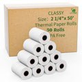 (50 Rolls) 2 1/4" x 50' Thermal Paper, Receipt Paper, POS Cash Register Receipt Rolls Fits for Most Credit Card Terminals, 2 1/4 inch x 50 feet-50 Rolls