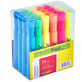 24 Pcs Kavish Highlighters, 6 Bright & 6 Soft Pastel Colors, Chisel Tip No-Bleed Quick-Dry Highlighter Pens for School, Office & Study Supplies