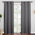 NICETOWN Blackout Curtains 84 Inches Long, Room Darkening Thermal Insulated Soli Grommet Curtains 2 Panels for Bedroom Living Room Windows (42 x 84 Inch, Grey, 2 Panels)