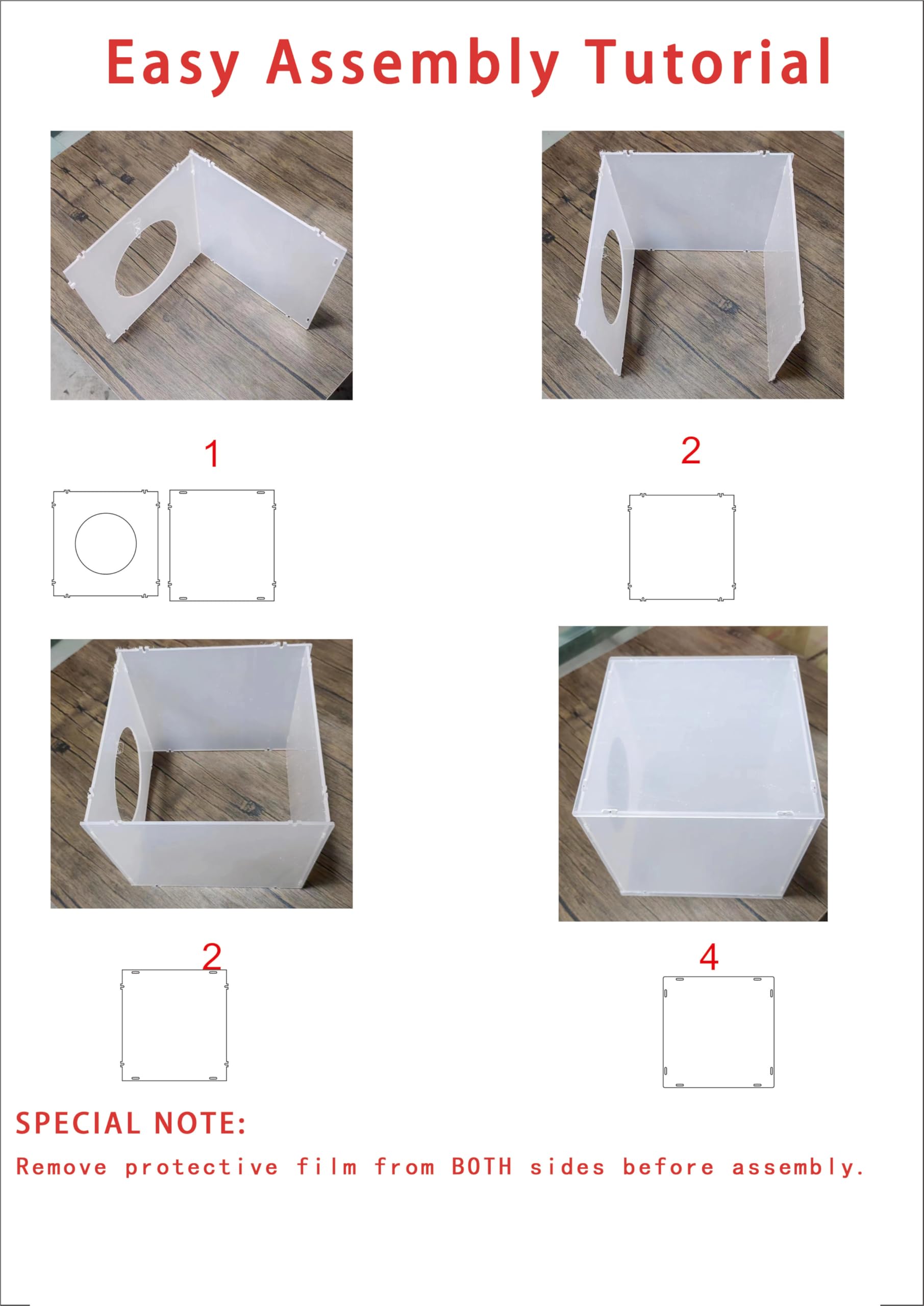 SHUMEI Clear Acrylic Multi Function Box - Raffle Suggestion Ballot Tip Donation Box for Parties Events Fundraisers Business Offices Stores