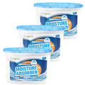 OOOFLOWER 3-Pack Moisture Absorber, 9.8 oz (277g) Each, Unscented Dehumidifier, Traps Excess Moisture & Humidity for Closets, Bathrooms, RVs, Basements