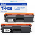 TN436BK TN436 Compatible Toner Cartridge Replacement for TN436 TN 436 TN436BK TN433 TN431 Work with MFC-L8900CDW HL-L8360CDW MFC-L8610CDW MFC-L9570CDW HL-L8260CDW Printers(2 Black)