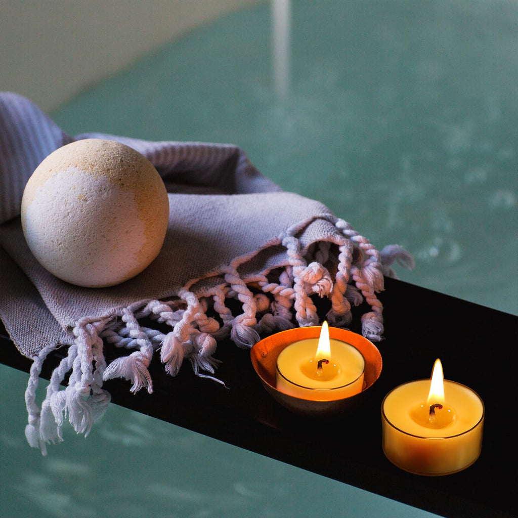 Pure Beeswax Tealight Candles-16 Pack - Handmade Natural Beeswax Tea Candles in Clear Cup | 4 Hour Extended Burn Time | Smokeless Beeswax Candles | for Home Deco, Fragrance, Relax