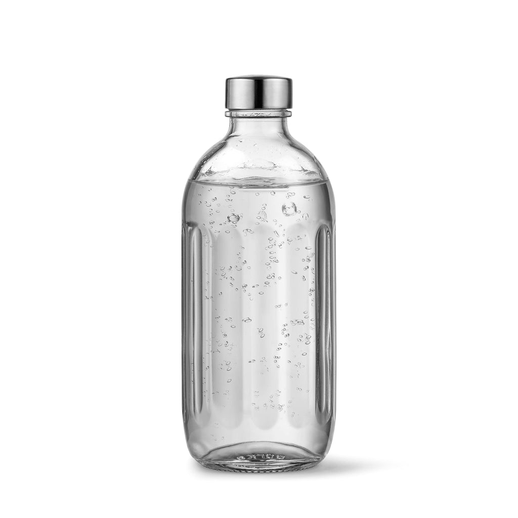 aarke Glass Bottle, Exclusively Compatible with Carbonator Pro Sparkling Water Machine, Stainless Steel Cap, Dishwasher Safe, 800 ml