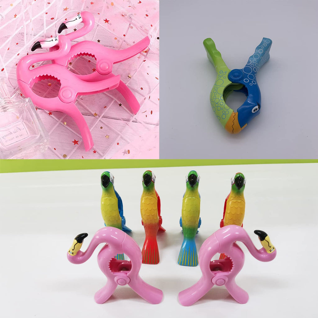 Paifeancodill Creative Beach Towel Clips, 4 Pcs Clownfish Towel Clips for Beach Chairs Plastic Lounge Chair Towel Clips, Beach Chair Clips, Pool Clips for Lounger, Lounge Chair(Blue+Orange Clownfish)