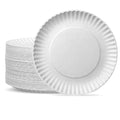 GUSTO [9 Inch - 300 Pack] Uncoated White Paper Plates - Disposable Party Plates, Decorative Paper Plates for Crafts (Formerly Comfy Package)