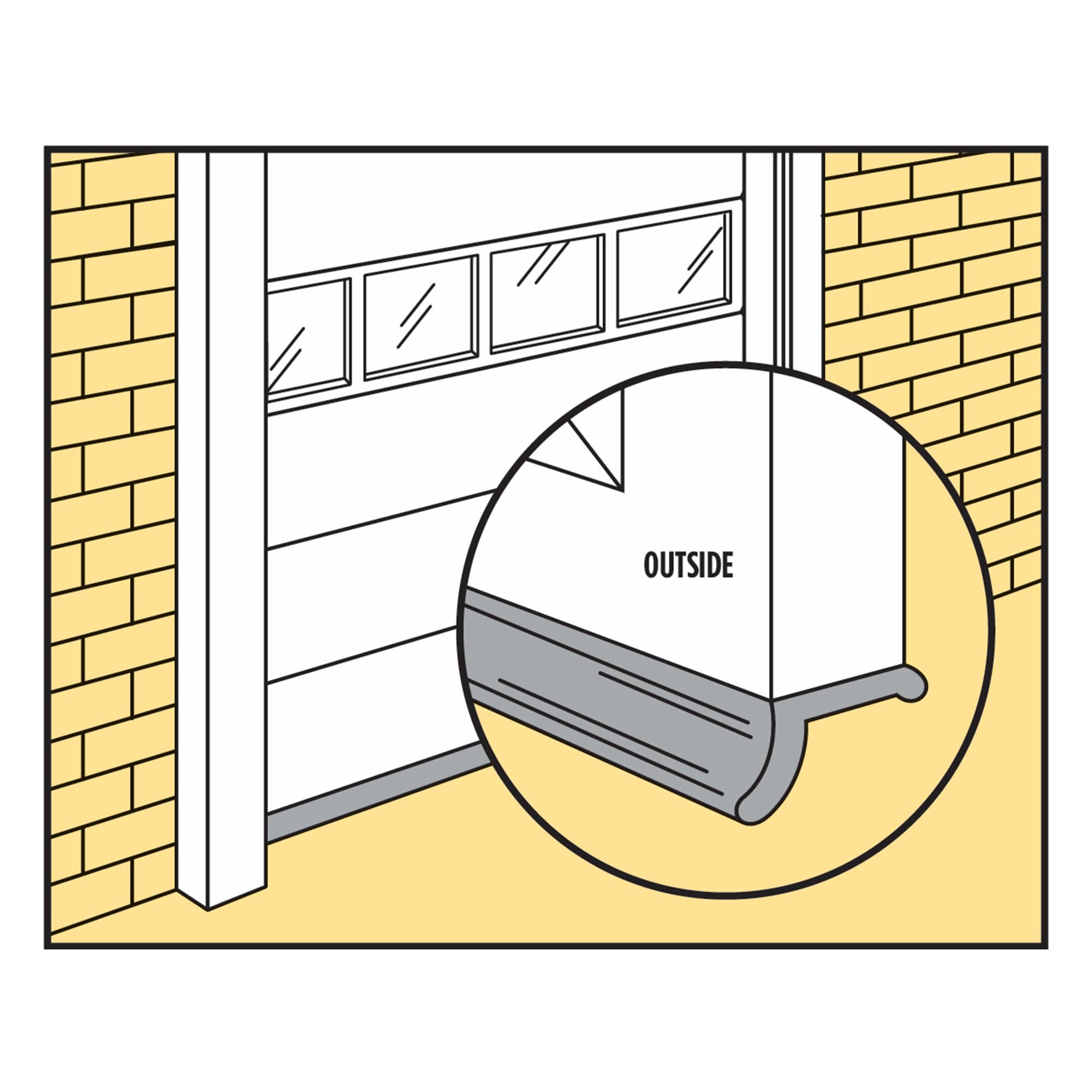 M-D Building Products 3749 Garage Door Bottom Rubber, 16 Feet, Black