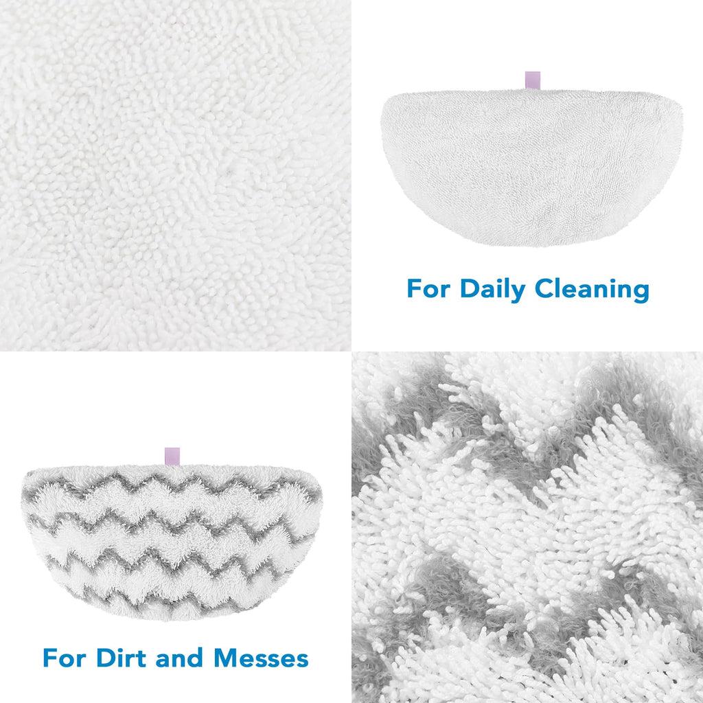 Steam Mop Pads for Bissell Powerfresh Steam Cleaner 1940 1806 1544 1440 19402 19404 19408 19409 1940A 1940F 1940Q 1940T 1940W 2075A 2685A Microfiber Replacement Pad Reusable Washable - 6 Packs