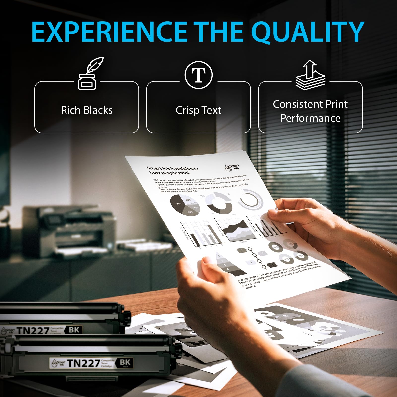Smart Ink Compatible TN227 High Yield Toner Cartridge (2 Black Combo Pack) Replacement for Brother TN-227 TN-223 TN223bk TN227bk to use with MFC-L3770CDW HL-L3290CDW HL-L3270CDW MFC-L3710CW HL-L3210CW