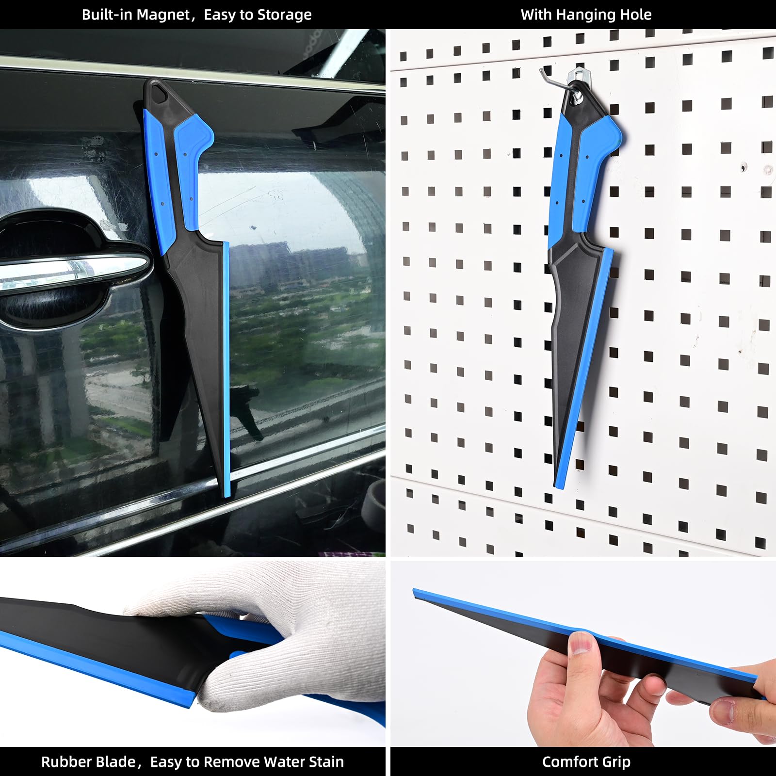 EHDIS Vinyl Wrap Installation Tool KIT Window Tint Tools Window Tint Bulldozer Squeegee Long Handle Scrubber Paddle Squeegee,Small Quarter Window Squeegee for Car Wrapping,Window Tint Installation