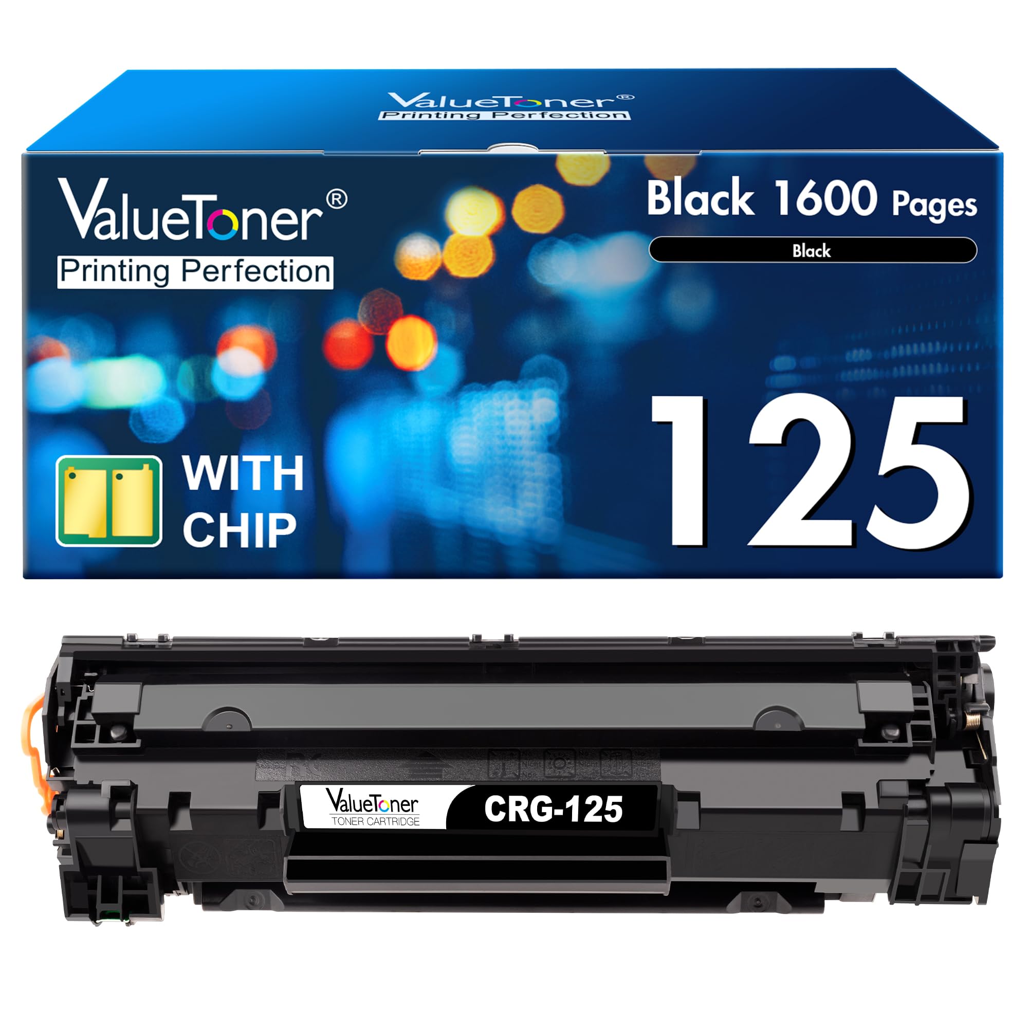 Valuetoner Compatible Black 125 Toner Cartridge Replacement for Canon 125 CRG 125 3484B001AA for ImageClass MF3010 LBP6030w LBP6000 LBP6000B LBP6020 LBP6020B LBP6018 LBP6018W LBP6018L LBP6040 Printer