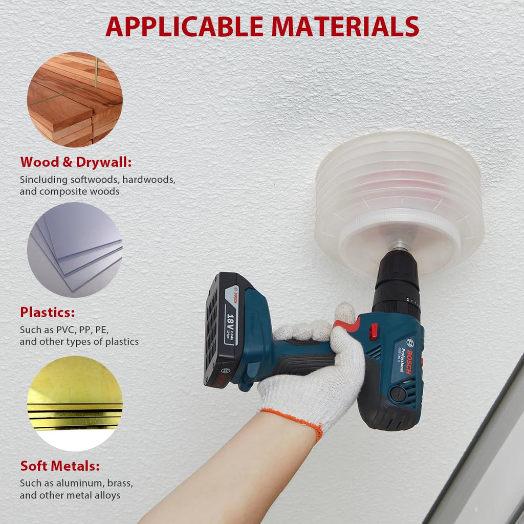 4-1/4 Inch Hole Saw for Recessed Lighting with Dust Bowl | Bi-Metal Hole Saw for Wood, Metal, and Drywall Cutting