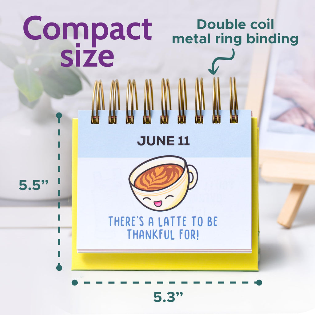 T MARIE 2026 Punny Motivational Desk Calendar - Daily Pun Perpetual Calendar with Clean Humor for Home and Office - Funny Gifts and Kid Friendly Dad Jokes - Cute Office Decor with Positive Affirmations