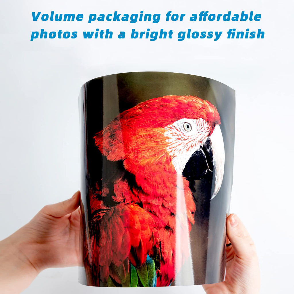 Uinkit 30lb Thin Flyer Glossy Photo Paper 8.5x11 Inkjet Single Side DIY Chip Bag 115gsm 210 Sheets Photos Picture for Inkjet Printer with Dye Ink Letter Size A4 Brochure (8.5x11x100) (210)