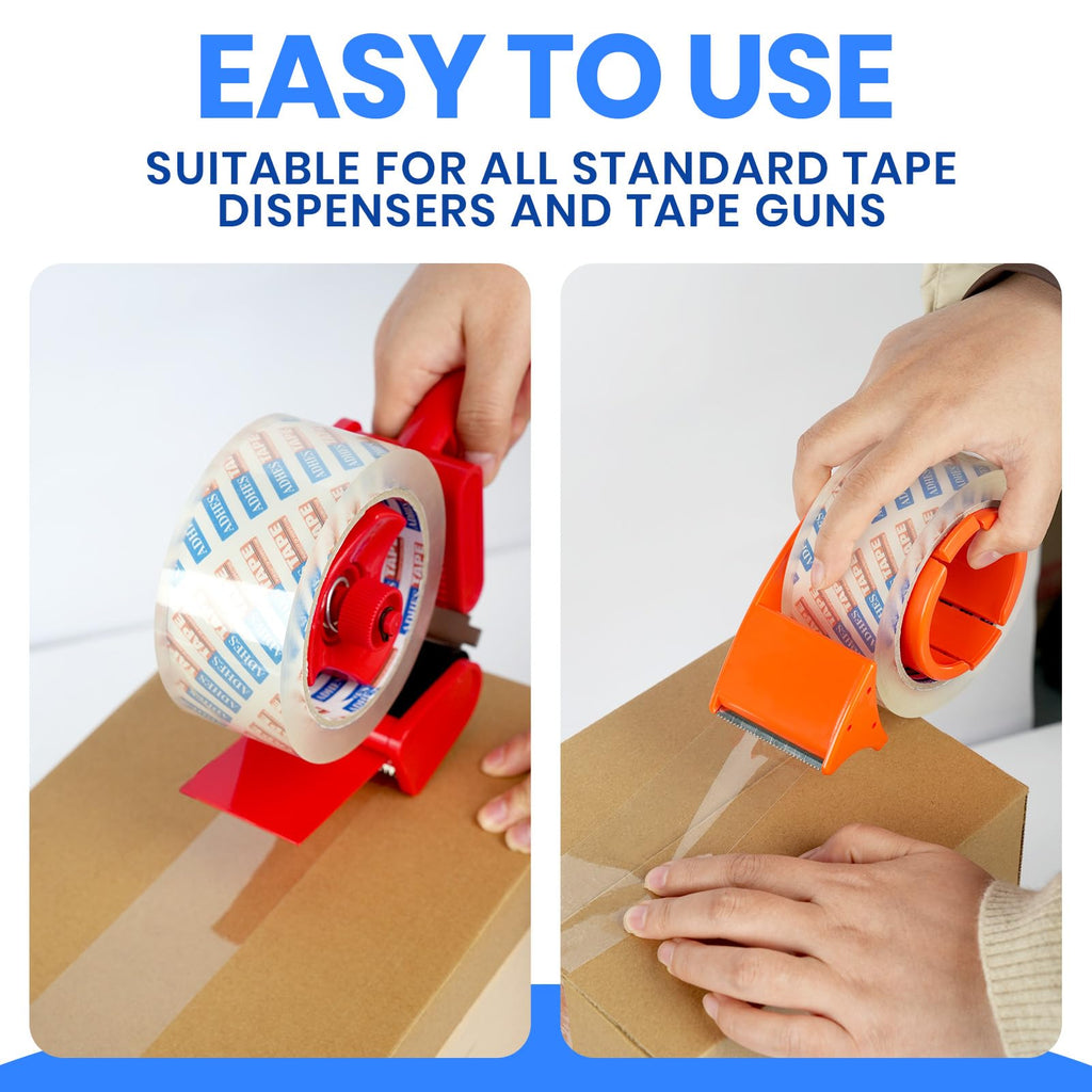 ADHES Heavy Duty Packing Tape Clear Packaging Tape for Moving Shipping Boxes, Box Tape Rolls Refills, Total Length of 300M with 4.8cm Width,2.6Mil Thickness