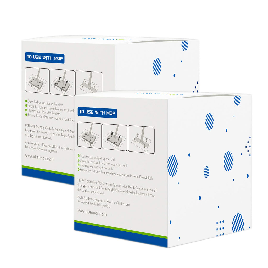 UCLEAN Dry Mop Refills Sweeper Disposable Dusting Cloths for Floor Cleaning - Electrostatic Mop Pads 160 Count 7.9"x11.6"