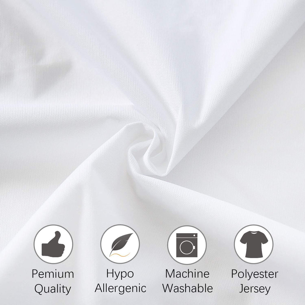 Biloban 4 Pack Waterproof Pillow Protectors Standard Bed Bug Proof Pillow Covers for Sleeping Noiseless Breathable Pillow Protector Standard White