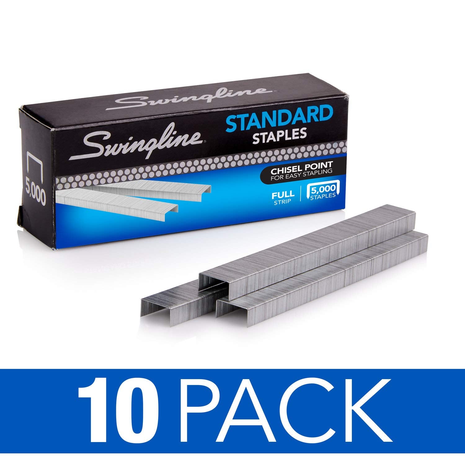 Swingline Standard Chisel Point Staples, 10 per Pack