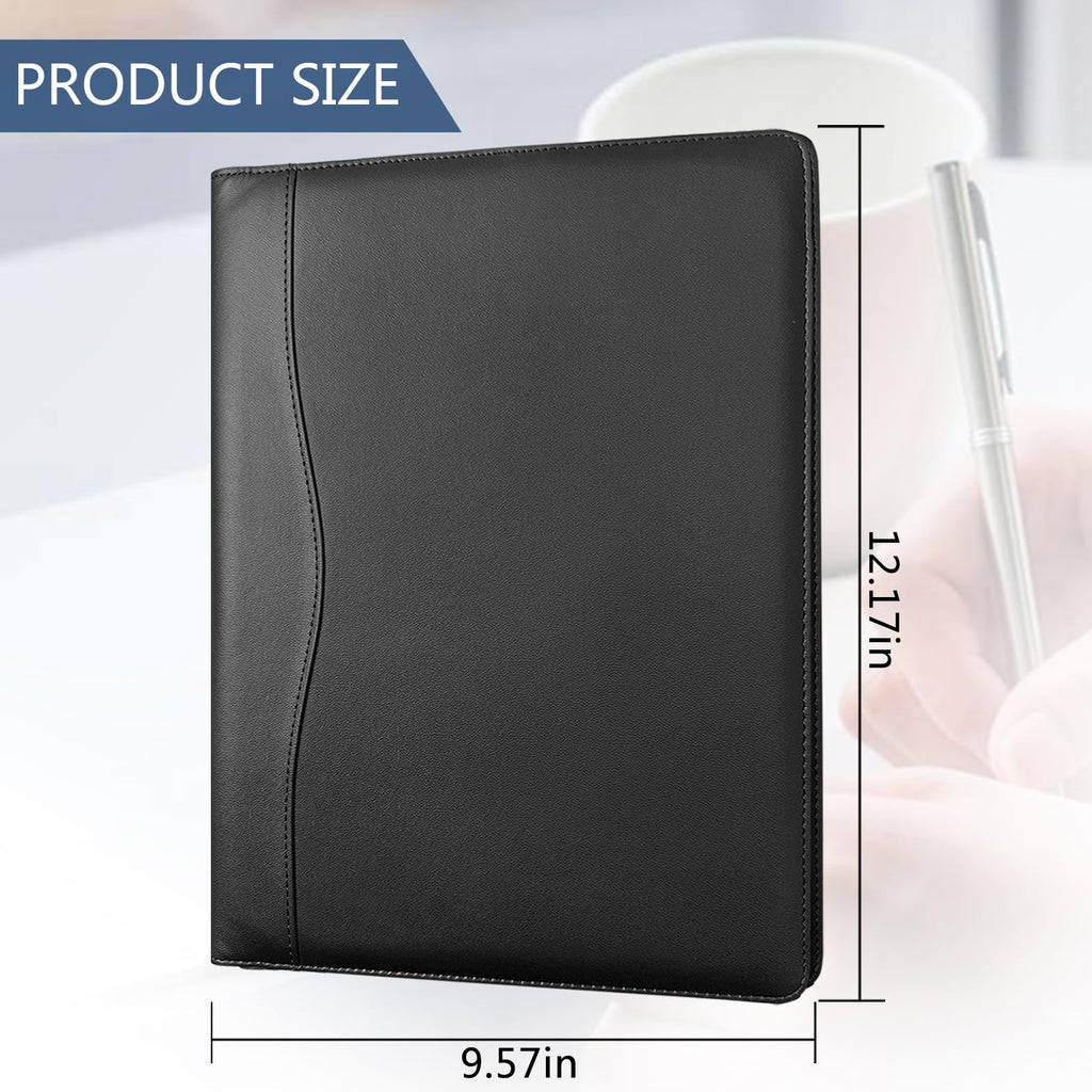 Padfolio Portfolio Organizer Legal Pad Holder Padfolio Folder Leather Portfolio Storage Clipboard Notepad with Cover for Letter Size A4 Writing Pad for Business and School Office