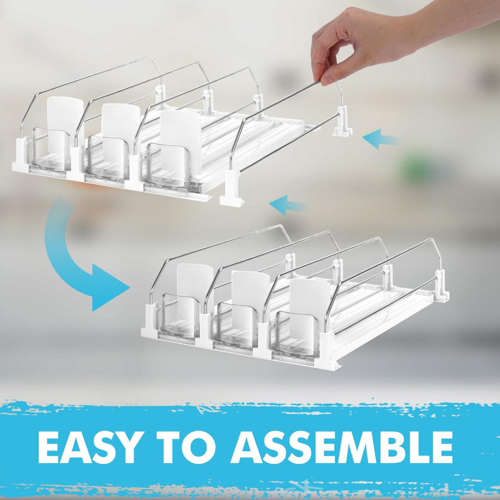 Automatic Soda Can Organizer for Refrigerator Already Assembled Can Dispenser for Soda Seltzer Drink Pop Can Holder Self-Pushing Drink Organizer for Fridge Storage 12 cans of 11.15oz 12oz 16oz 16.9oz