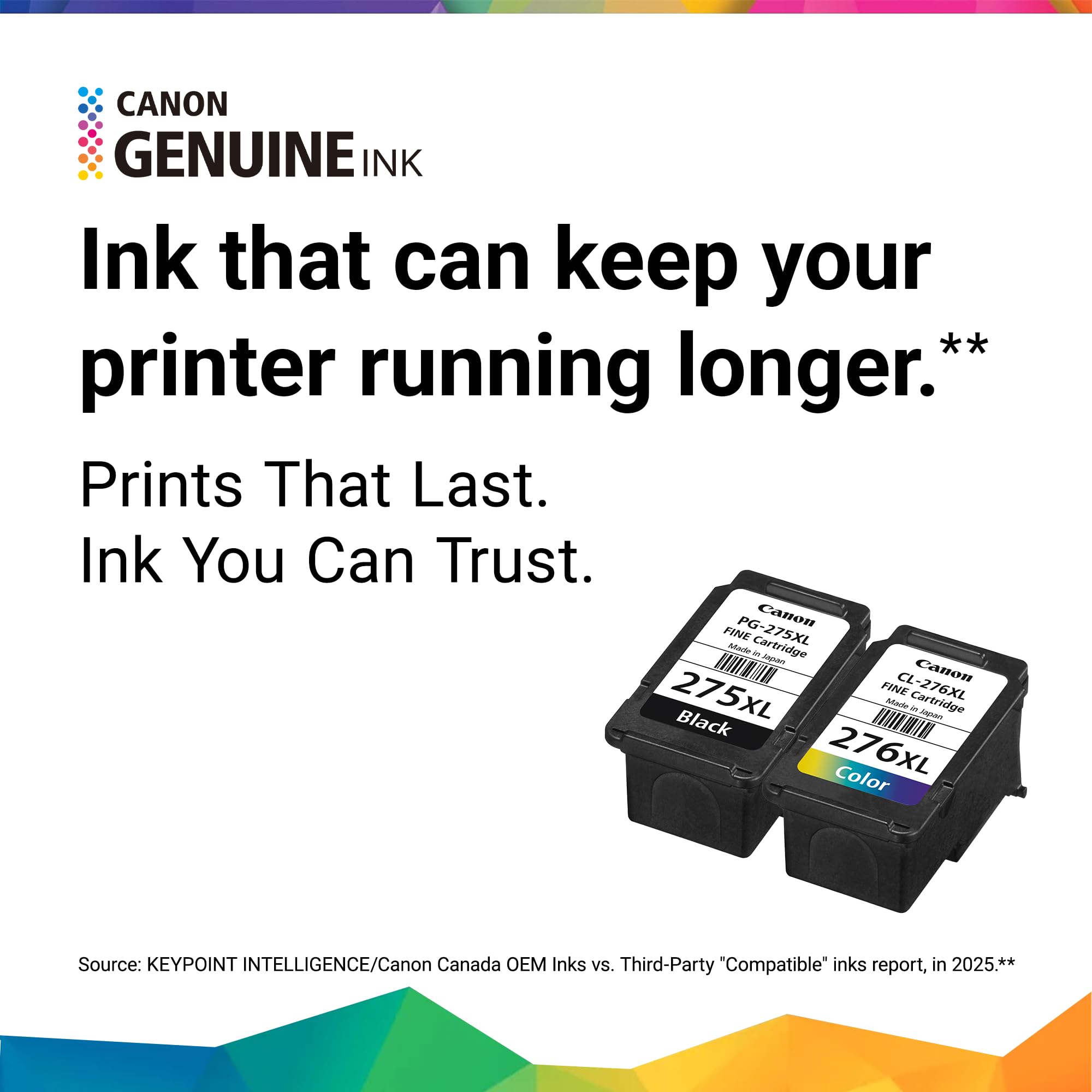 Canon Genuine Ink Cartridge PG-275XL Black, High-Yield (1 Count), Original Canon Printer Ink for PIXMA TR4720 / TS3720 / TS3520 Series Printers