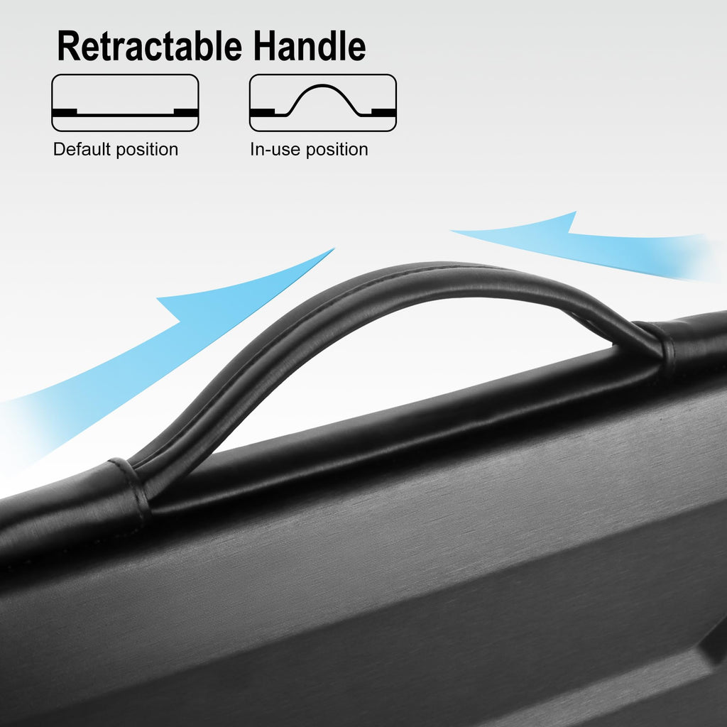 DOMISO 15.6-16 Inch Laptop Hard Case, Shockproof Waterproof Laptop Sleeve with Retractable Handle for MacBook Pro, Chromebook, HP, Acer, ASUS, Lenovo, Dell Laptop Notebook Ultrabook, Black