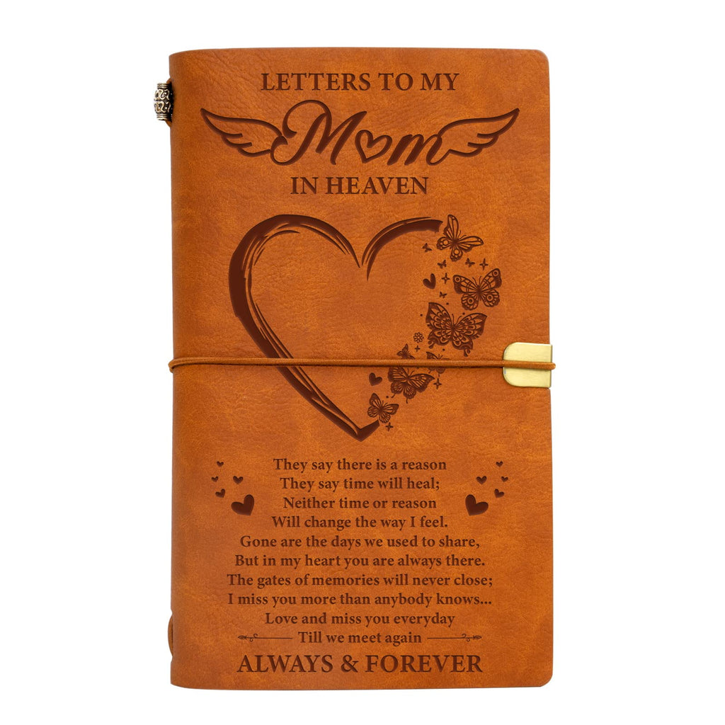 Memorial Gifts for Loss of Mom, Letter to Mom in Heaven Leather Journal, Sympathy Gifts for Loss of Mom, In Memory of Mom, Mom Memorial Gifts, Bereavement Remembrance Condolence Gifts for Loss of Mom
