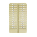 Pyramid Time Systems - Pyramid 500-24 Badge Rack, 24 Pocket Holder for Swipe Cards or Proximity Badges, Durable Plastic, Includes self-Adhesive Number Labels, Two Racks Side by Side
