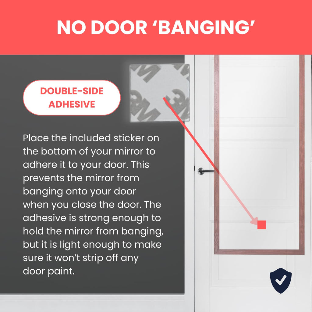 Over-The-Door Mirror Hanger | Adjustable 14.5-inch Set with Protective Lining | Perfect Height & Fit - 2 Brackets Set 1.5'' Door Depth (Black)