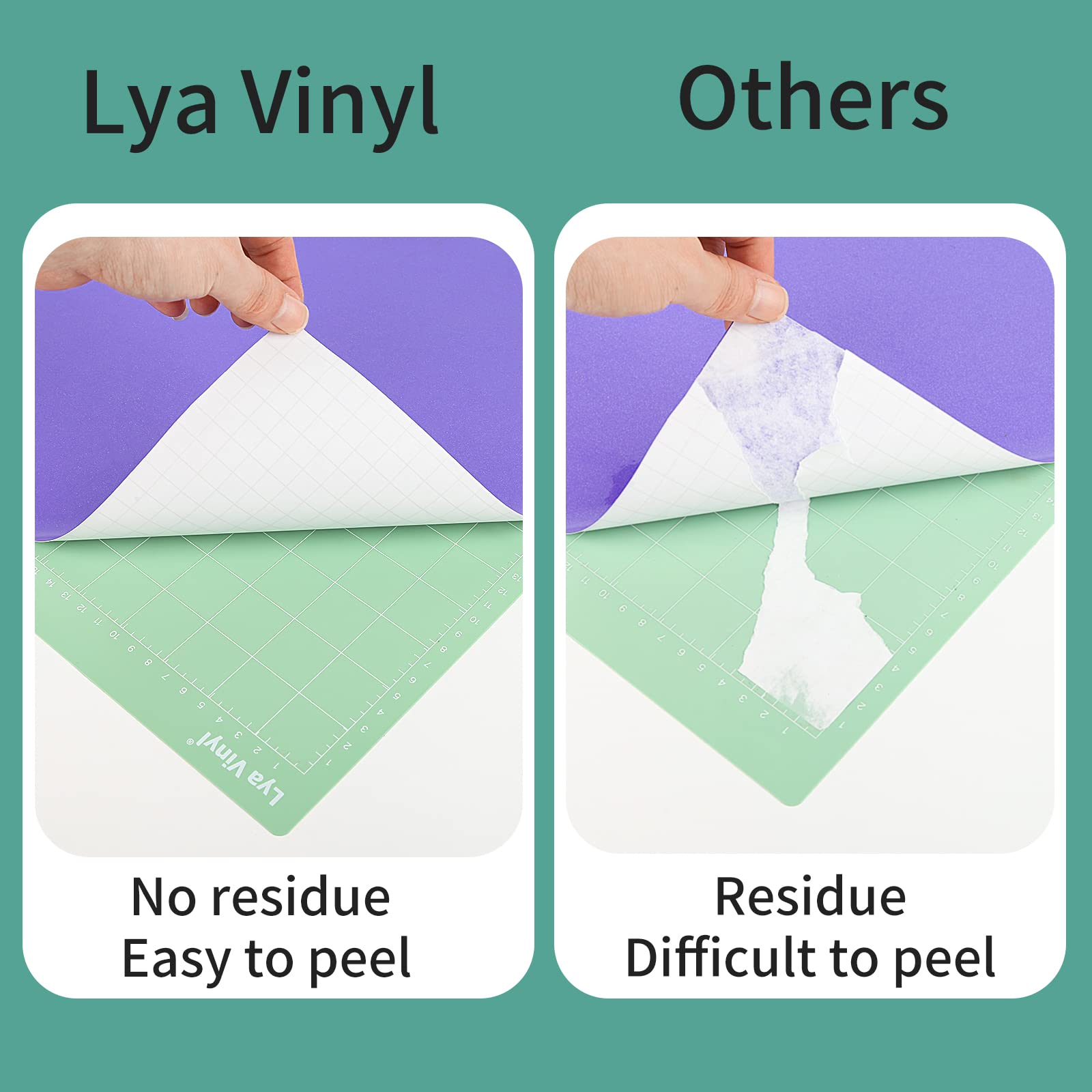 Lya Vinyl Cutting Mats - 8 Pack Variety Mats 12x12 INCH, Mats for Permanent Vinyl (StandardGrip, LightGrip, StrongGrip, FabricGrip) for Cricut Explore Air Series & Accessories