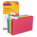 Smead Hanging File Folders, 25-Pack, Legal Size, 1/5-Cut Repositionable Tabs, Assorted Colours, Blue Green Yellow Orange Red, Colour-Coded Filing for Home Office, School and Business