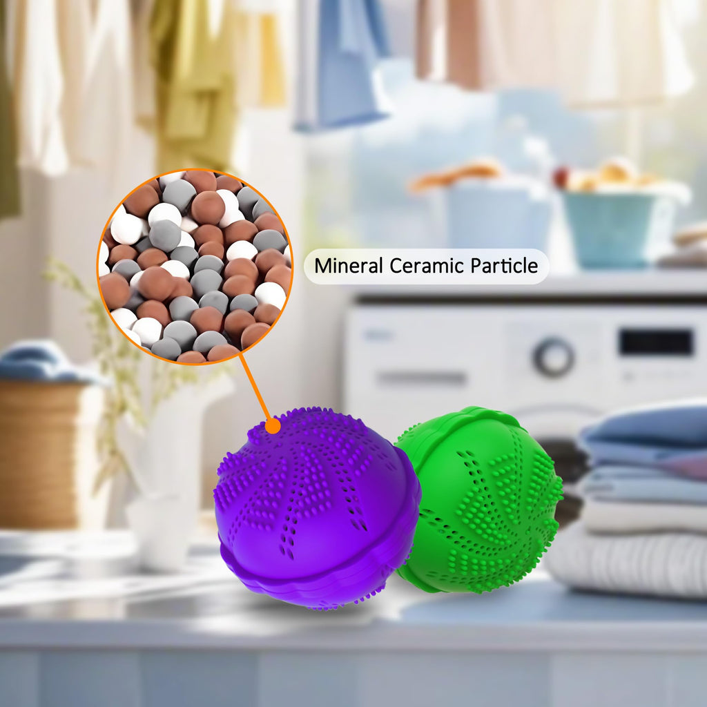 Laundry Washing Balls Used up 1500 Loads Eco-Friendly all Natural Detergent Alternative-2packs-10cm