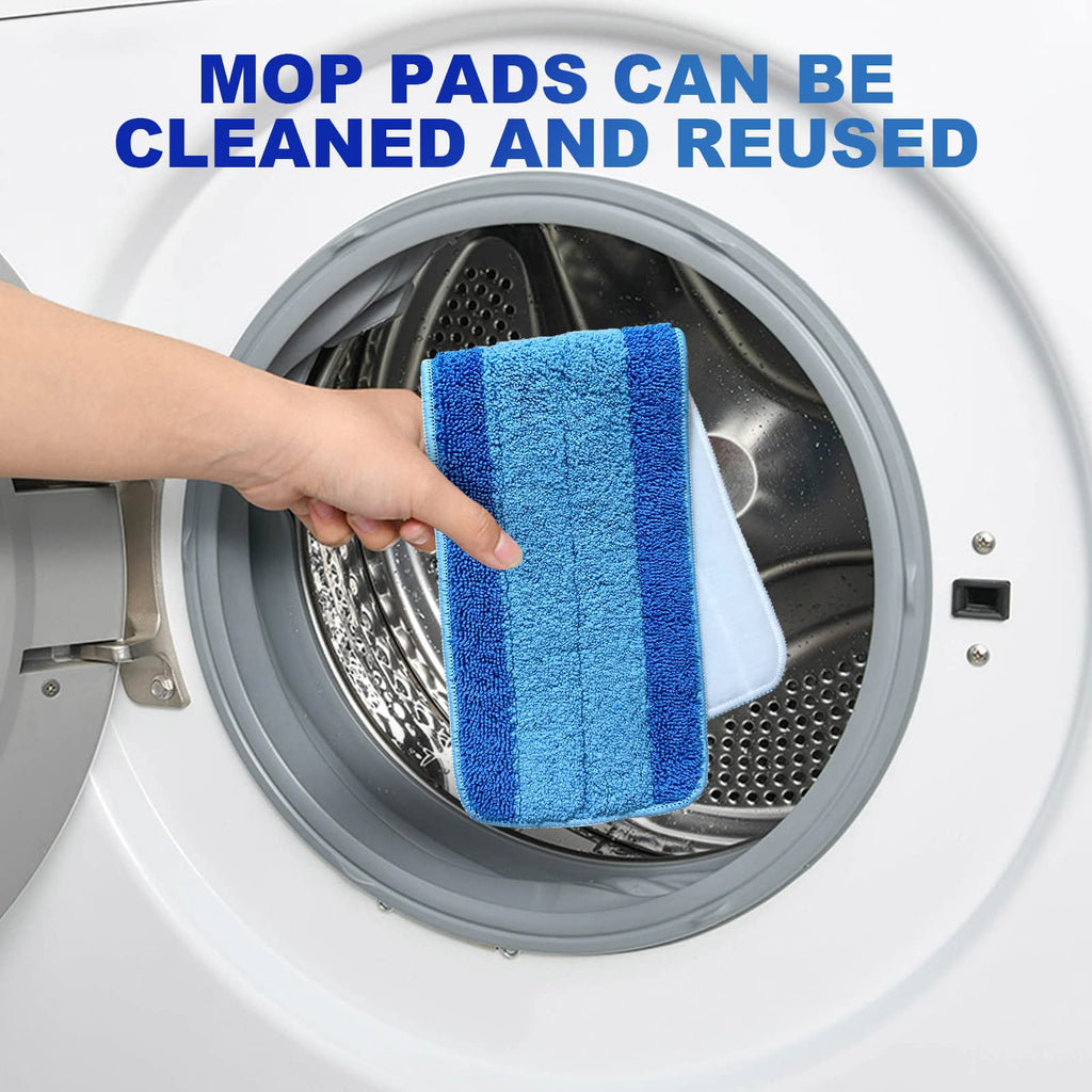 Mop Pads for Bona - Microfiber Cleaning Pad for Bona Hardwood Floor Cleaner 18 Inch Washable & Reusable Refills 6 Packs
