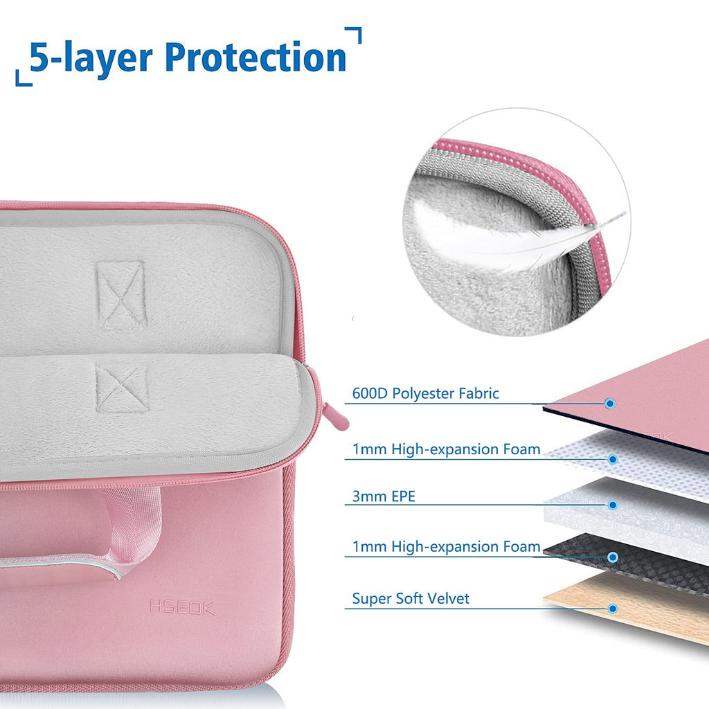 Hseok Laptop Sleeve 13.3-14 inch Case with Small Pouch, Neoprene Computer Bag Compatible with MacBook Pro 14" M4/M3/M2/M1 2025-2021, Mac Air/Pro 13.3" and Most 13-14 inch Notebooks,P02K01