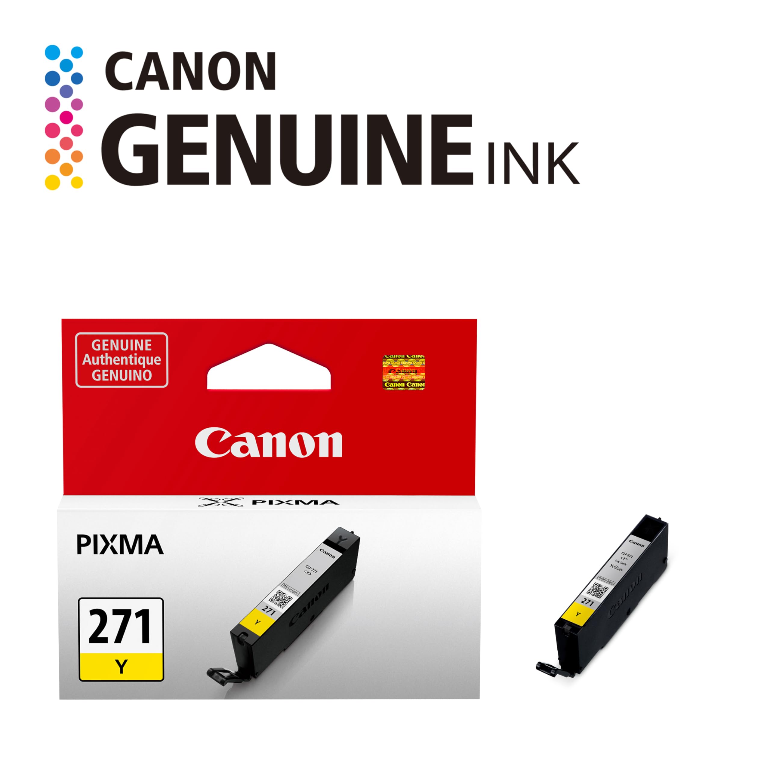 Canon Genuine Canon CLI-271 Ink Cartridge, Yellow