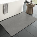 MontVoo Bath Mat Rug for Bathroom-Bathroom Mat Bathroom Rug Non Slip Absorbent Quick Dry Bathmat Shower Mats-Bathroom Floor Mats in Front of Bathtub Sink Washroom Mat Grey 50x80CM