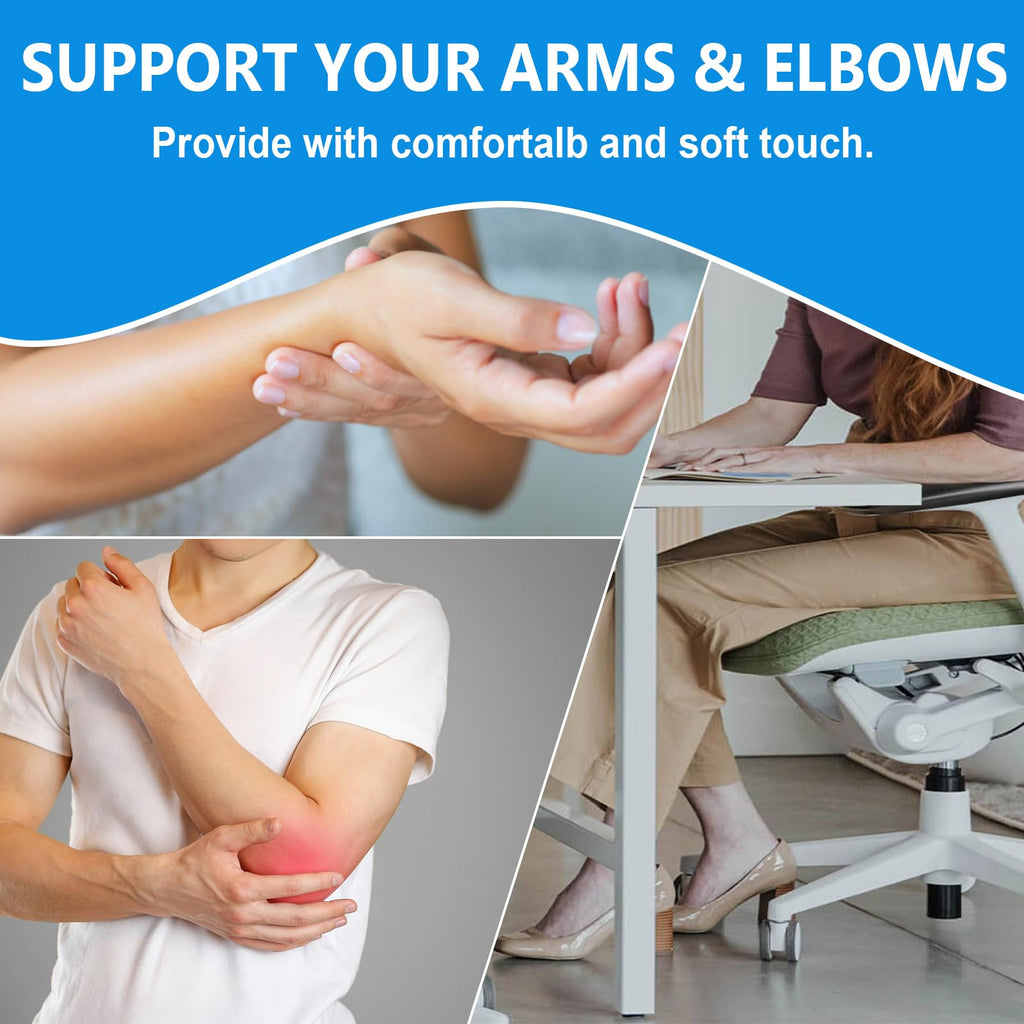 Arm Pads Caps Replacement, Chair Armrest Pads Compatible with Haworth Zody Office Chair 1 Pair (Black)