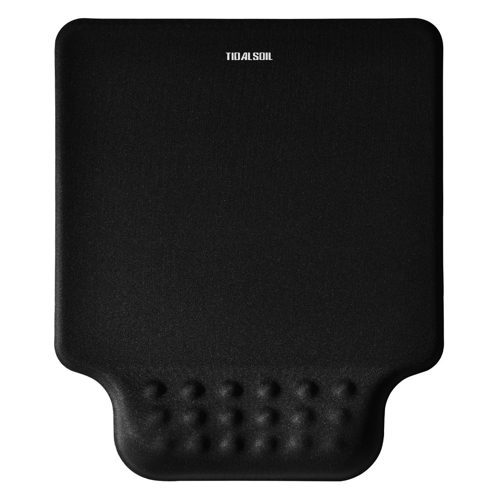 Ergonomic Mousepad with Slow-Rebound Memory Foam Wrist Rest - Ultra Smooth Surface, Non-Slip Base, Desk Essential for Office, Design, Gaming, 24x20.5 cm
