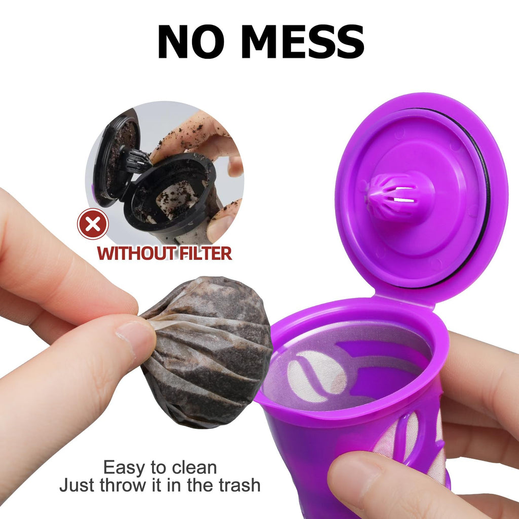 300 Count Fanativita K Cup Coffee Filters Disposable, Compatible with All Reusable K Cups (White)