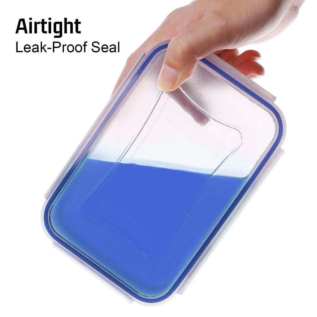 Food Storage Containers with Lids Airtight, Plastic Food Container Set, SIKITUT Airtight Storage Containers(8 Pack) for Home, Kitchen, Leak Proof, BPA-Free
