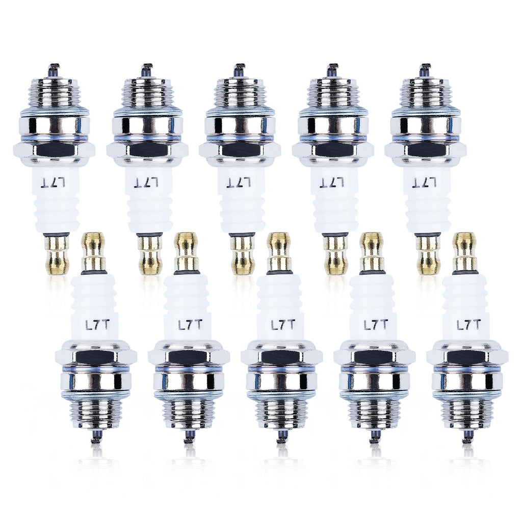 L7T Spark Plug for NGK BPMR7A - 10 Pack Sparkplugs for Champion CJ8 RCJ6Y RCJ7Y & More 2-Stroke Engine, Adofol Spark Plugs for Stihl 017 018 MS170 MS180 MS290 MS310 MS390 029 039 Chainsaw