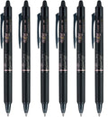 Pilot FriXion Clicker pen 1.0mm, Erasable Gel Pens, Bold Point, 6 pack (Black)